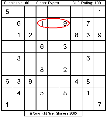 Sudoku-Help Puzzle No 60